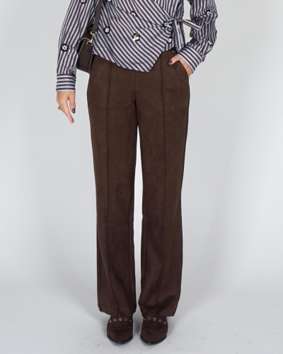 Nukus PANTALON JILL SUEDINE Bruin