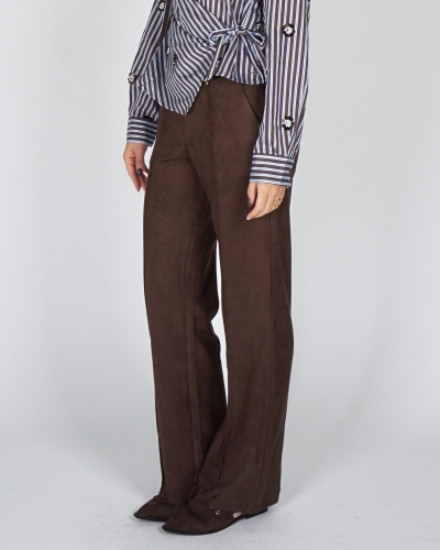 Nukus PANTALON JILL SUEDINE Bruin