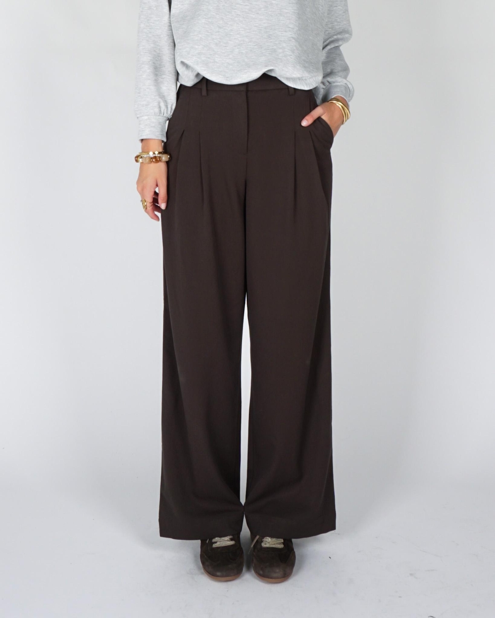MSCH Copenhagen PANTALON HENRIKA Donkerbruin