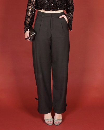 Neo Noir STRUCTURE TIE PANTS ISOTTA Bruin