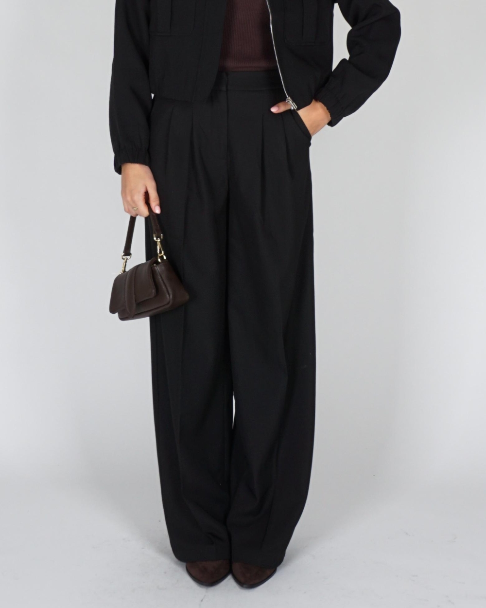 Gossip WIDE LEG PANTALON LULU Zwart