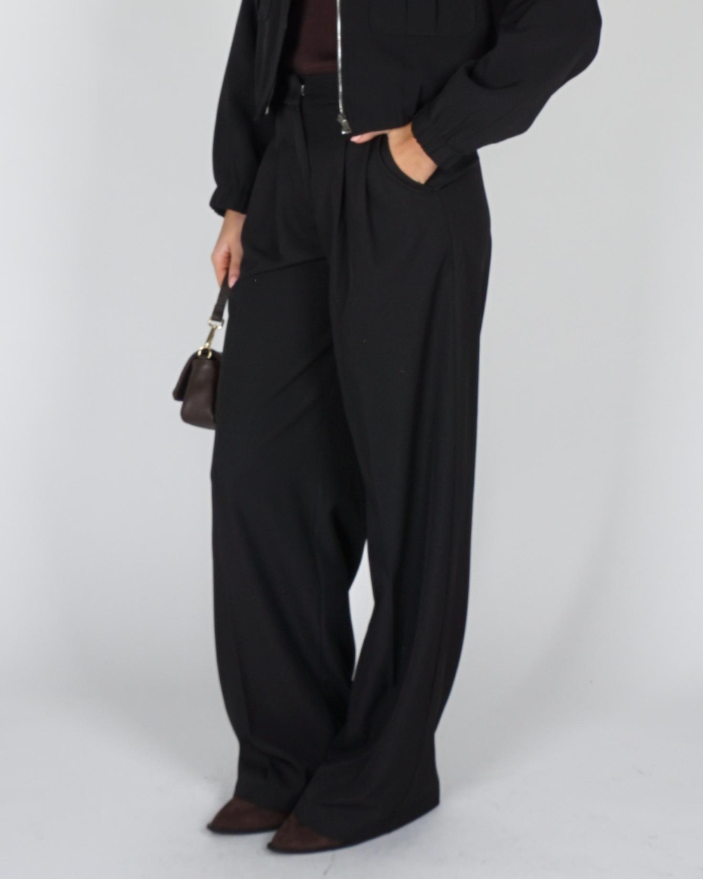 Gossip WIDE LEG PANTALON LULU Zwart
