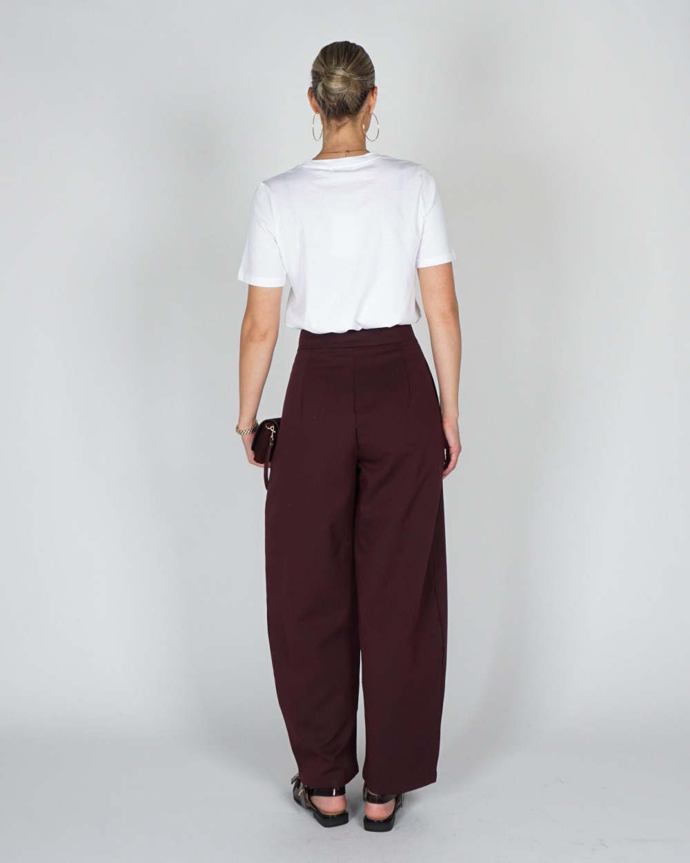 Gossip PANTALON MET PLOOI Plum