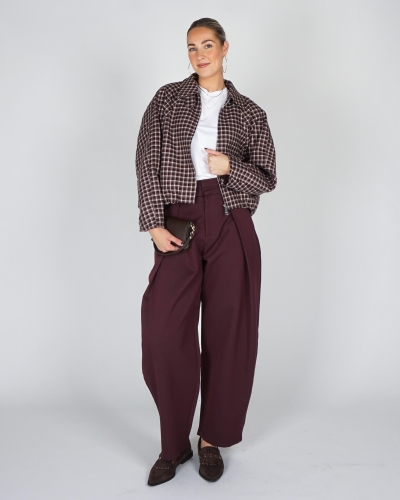 Gossip PANTALON MET PLOOI Plum