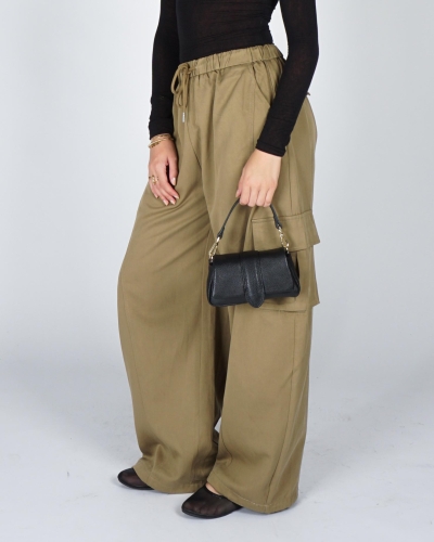 Gossip CARGO PANTALON MET ELASTIEK Taupe