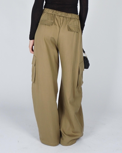 Gossip CARGO PANTALON MET ELASTIEK Taupe