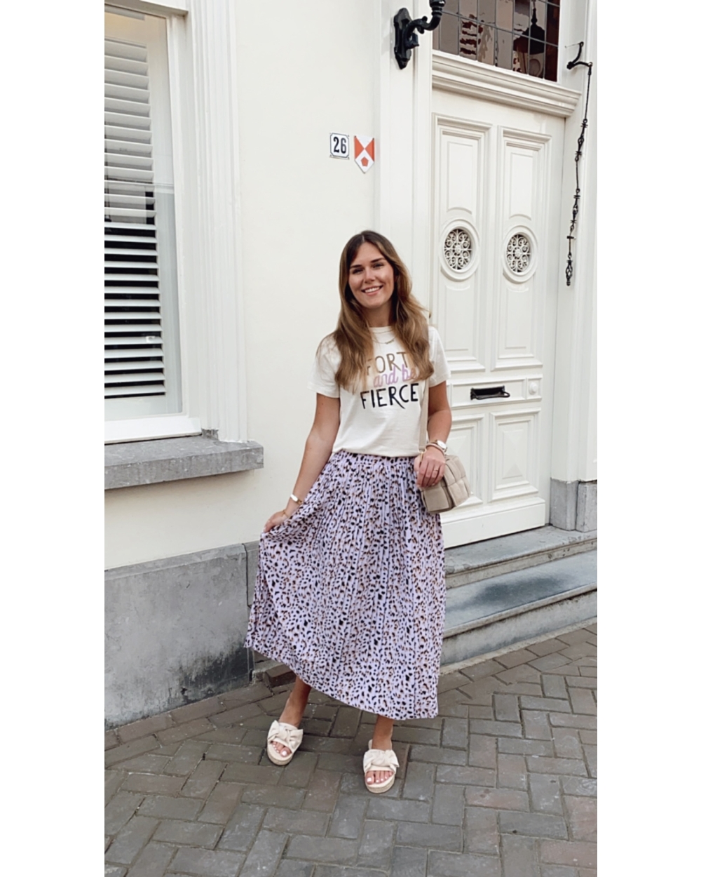 CORDELIA MIDI PLISSE ROK ORCHID BLOOM 