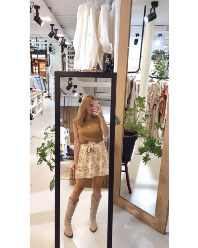 YAYA PRINTED MINI SKIRT