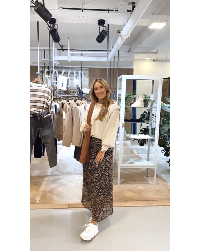 Geisha PLISSÉ ROK MET LUIPAARD PRINT 