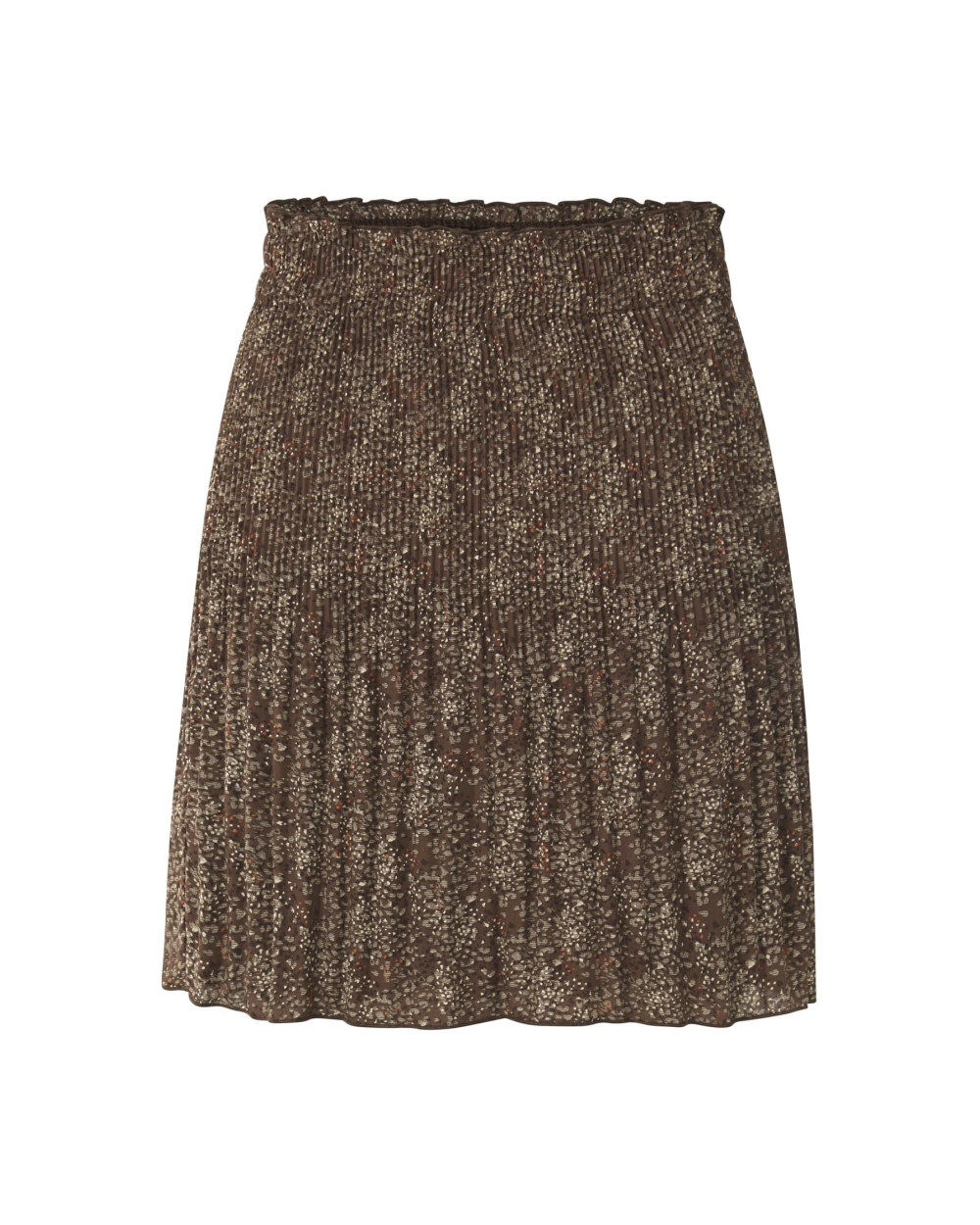 MINIROK MET PRINT EN GEPLISSEERDE DETAILS 