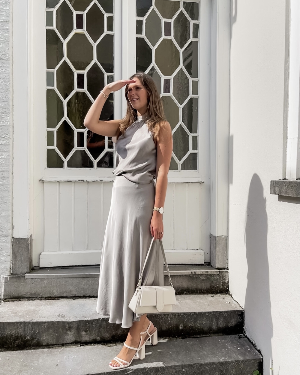 SATIJNEN ROK TAUPE