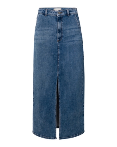 MAXI DENIM ROK BLAUW