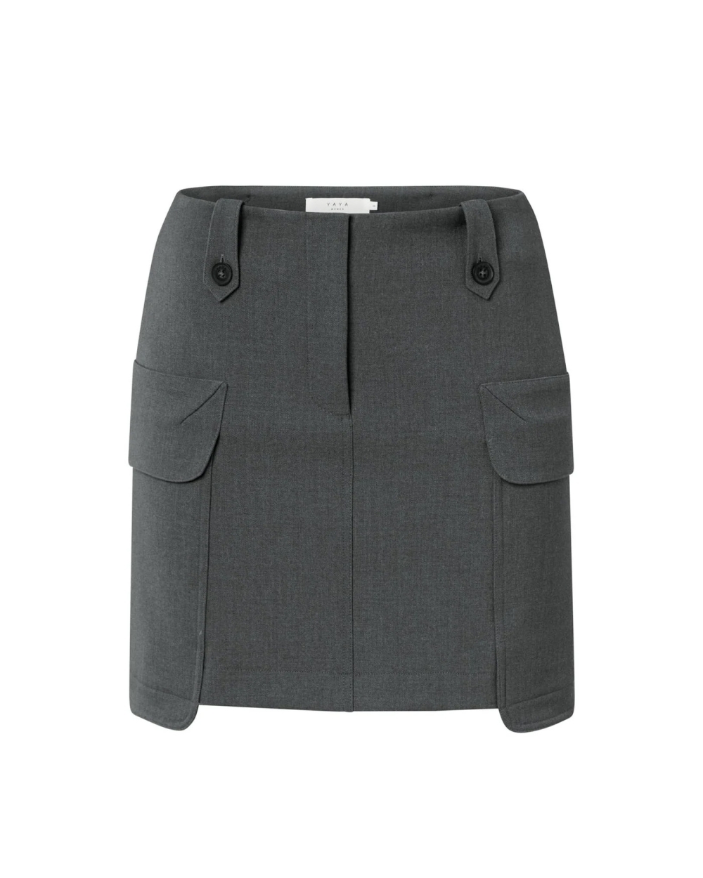 MINI ROK MET CARGOZAKKEN ANTRACIET