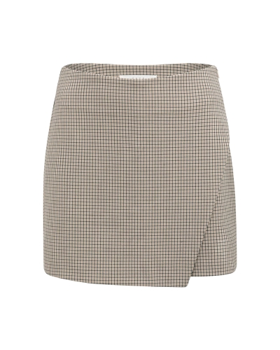 GERUITE SKORT MET OVERSLAG BEIGE