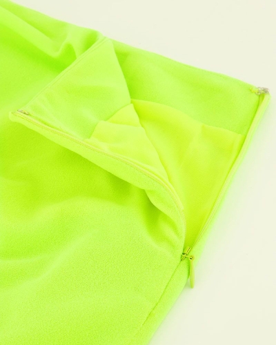 ROKJE MET RUFFLES NEON GROEN