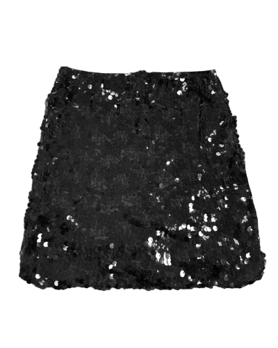 PAILLETTEN ROK FLEUR ZWART