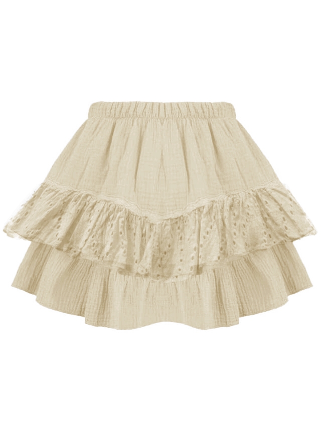 SKORT RHODE BRODERIE BEIGE