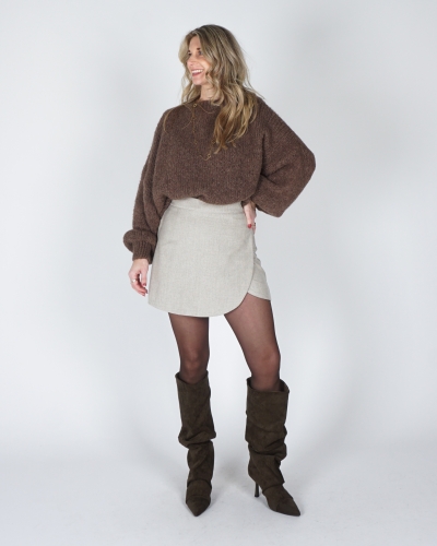 LOREN SKORT TAUPE