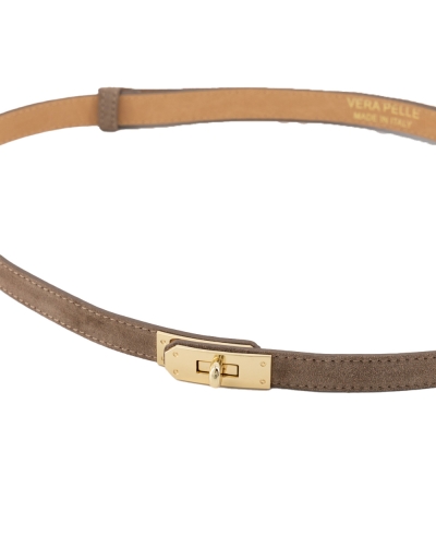 SCHAKELRIEM GARCIA SUEDE TAUPE