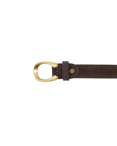 CECE RIEM SUEDE DONKERBRUIN