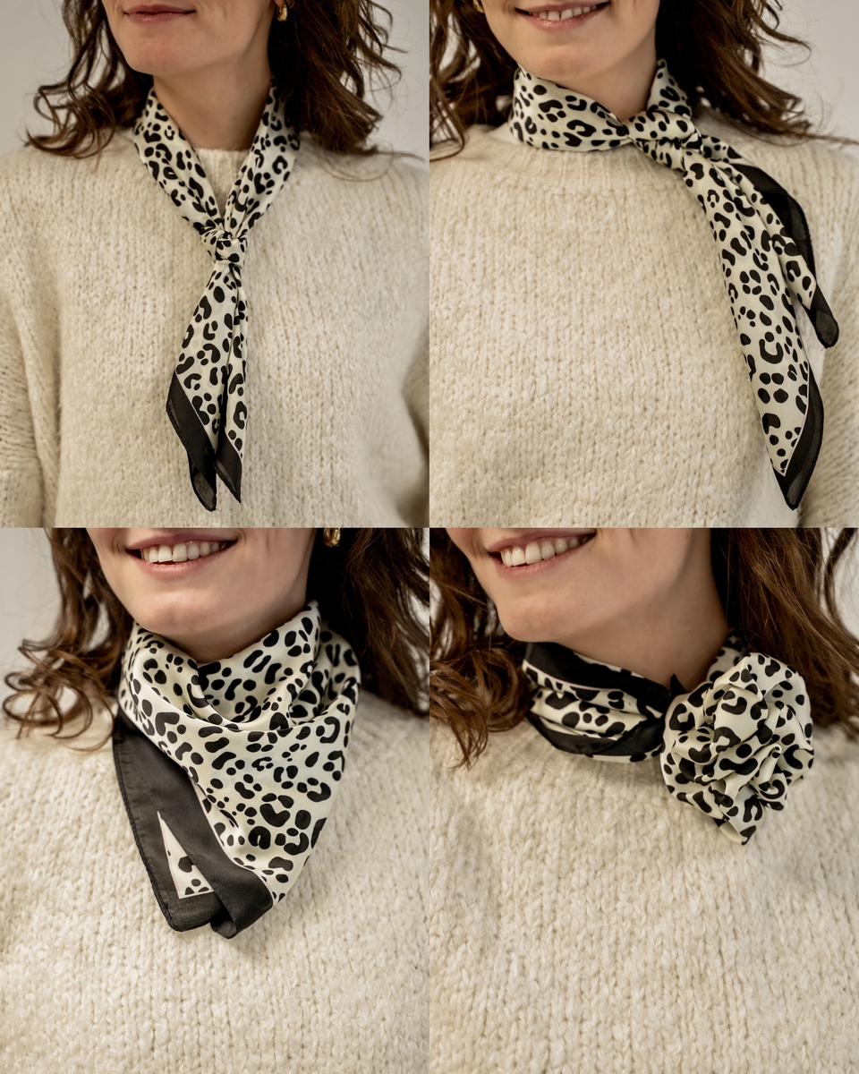 SJAALTJE LEOPARD ZWART