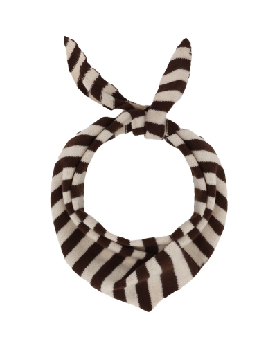 My Jewellery GESTREEPTE TRIANGLE SJAAL BRUIN/WIT