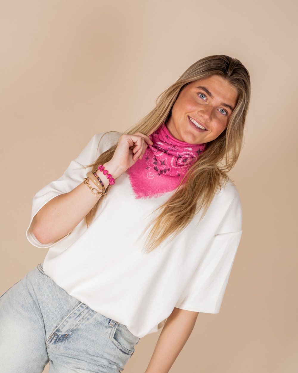 SJAAL FEE PAISLEY PRINT FUCHSIA