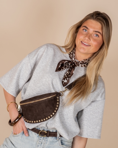 Gossip ZIJDEN SJAAL MET LEOPARD PRINT 