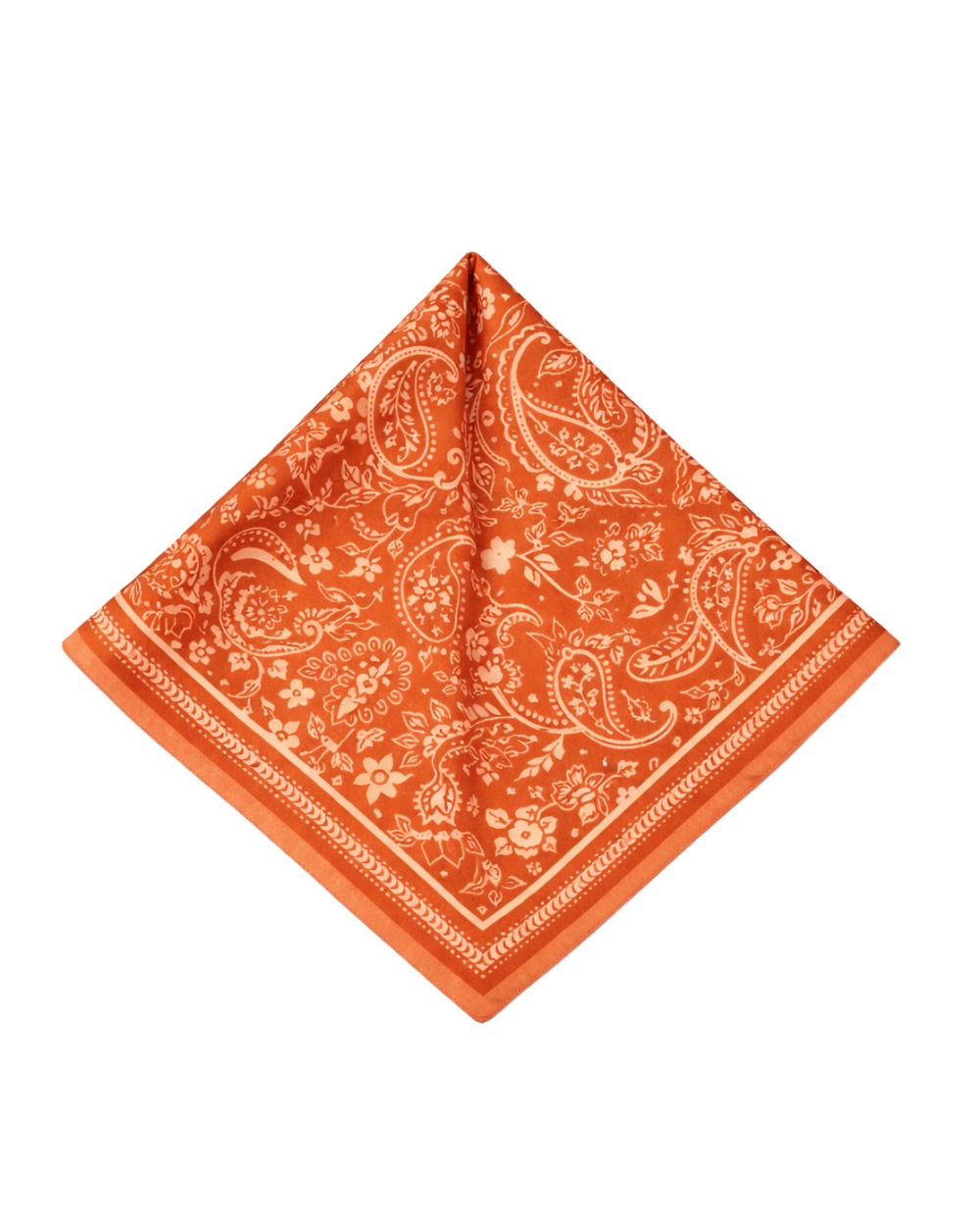 SATIJNEN SJAALTJE ORANJE ECRU