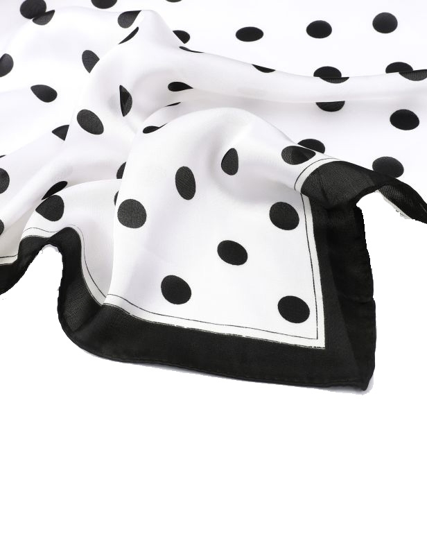 POLKADOT SJAALTJE ZWART/WIT | GOSSIP