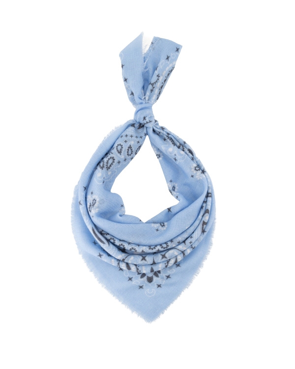 SJAAL PAISLEY PRINT FEE LICHTBLAUW