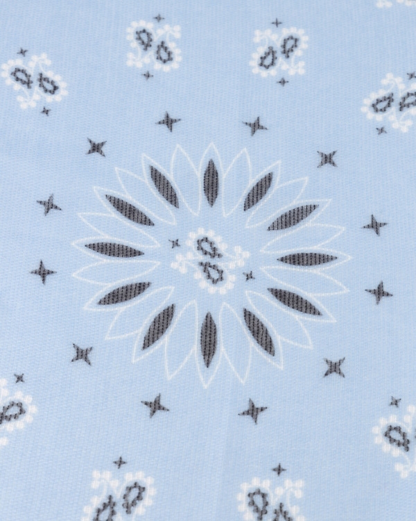 SJAAL PAISLEY PRINT FEE LICHTBLAUW