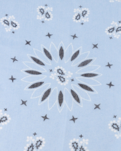 SJAAL PAISLEY PRINT FEE LICHTBLAUW