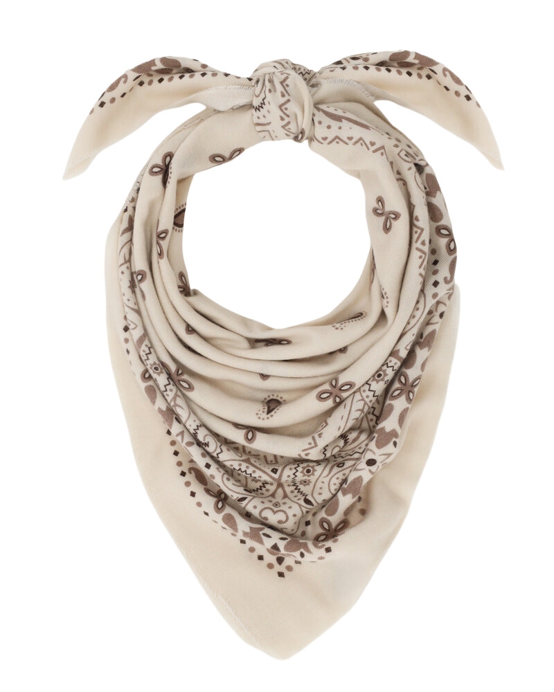 BEIGE SJAAL MET PAISLEY PRINT