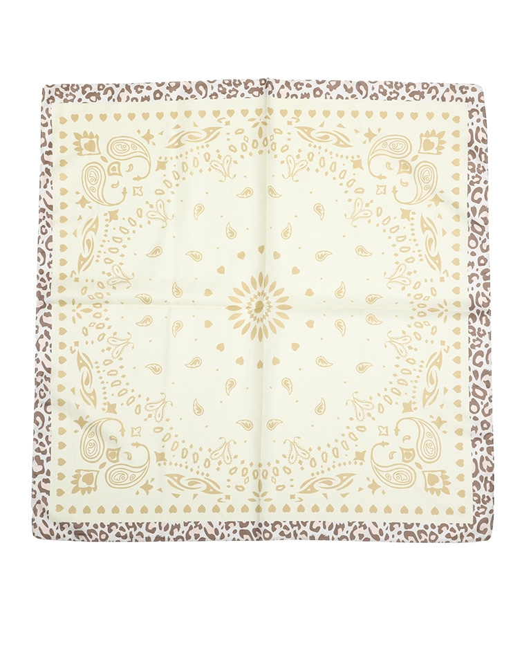 SJAALTJE PAISLEY MET LEOPARD LICHT GEEL