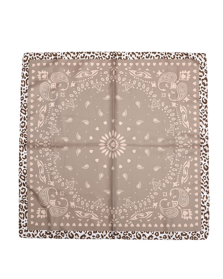 SJAALTJE PAISLEY MET LEOPARD TAUPE
