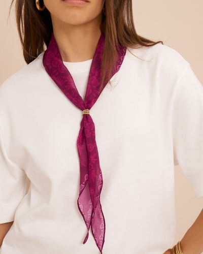 My Jewellery DIamond shape scarf paisley purple MJ16364