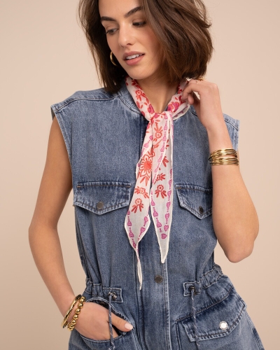 My Jewellery Diamond shape scarf paisley beige MJ16353