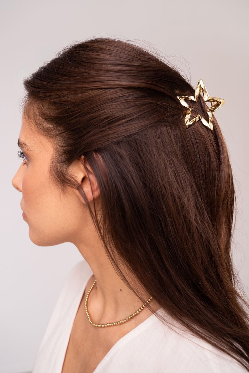 STER HAARCLIP GEDRAAID GOUD
