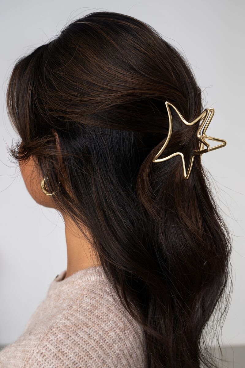 HAARCLIP MET GROTE STER GOUD