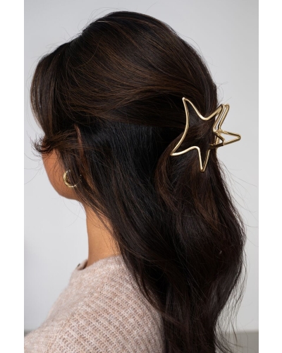 HAARCLIP MET GROTE STER GOUD
