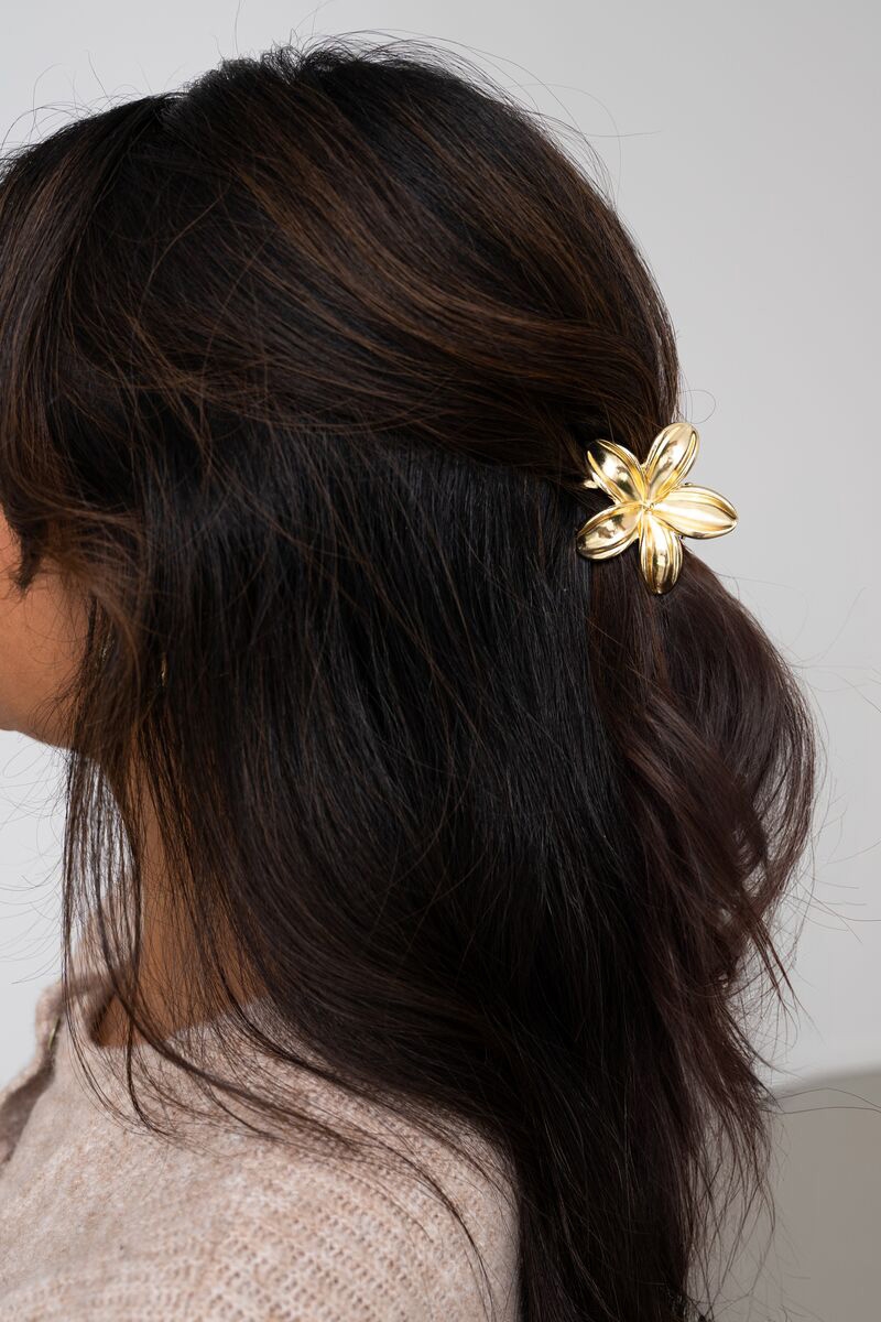 BLOEMEN HAARCLIP GOUD