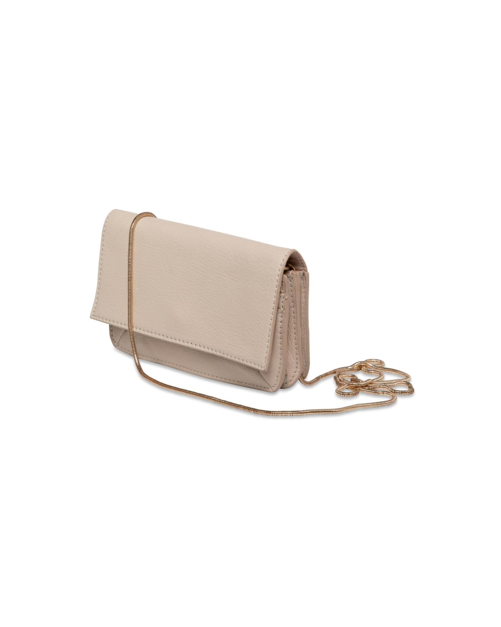 Leren mini tas met ketting
