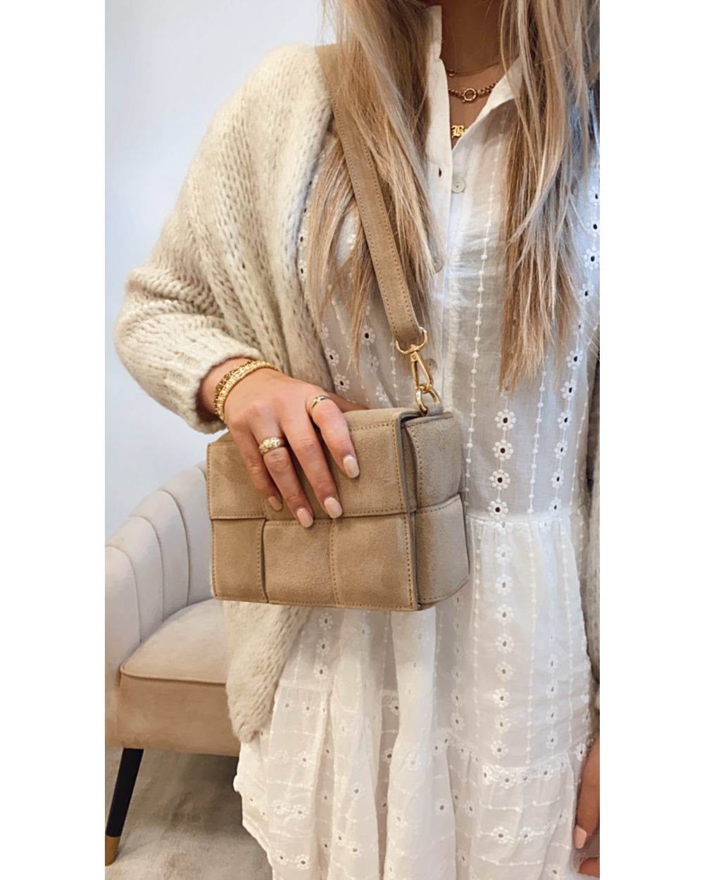 Gossip SUEDE SCHOUDERTAS JESS Taupe
