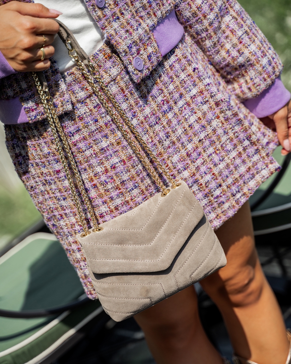 TAS CELINE SUEDE TAUPE