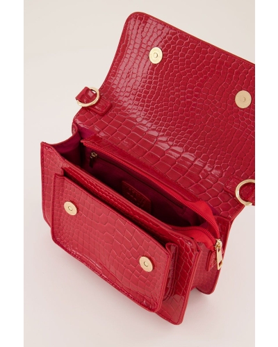SCHOUDERTAS CROCO PRINT ROOD