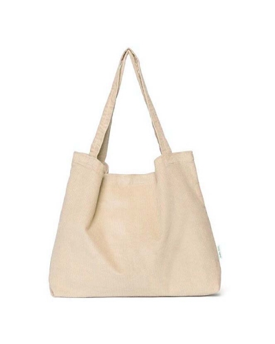 SHOPPER BAG RIB BEIGE