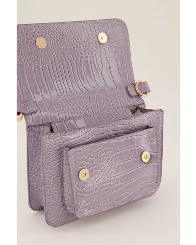 LILA SCHOUDERTAS CROCO PRINT