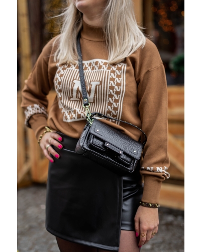 NUNOO NUNOO TAS SMALL HONEY ZWART