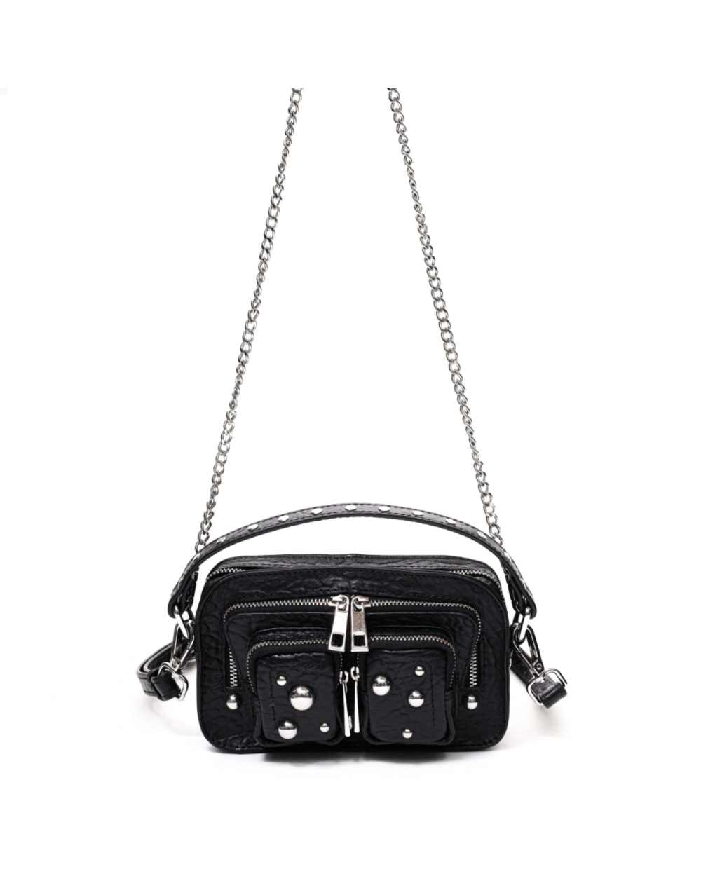 TAS HELENA MET STUDS ZWART